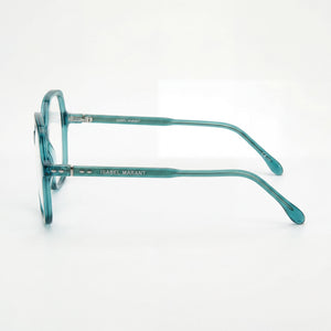 Isabel Marant Im 0087 Square Eyeglasses Women — side view, Blue Acetate temples