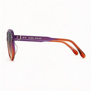 Isabel Marant Im 0097/G/S Rectangle Sunglasses Women — side view, Non-Polarized Violet Orange lens