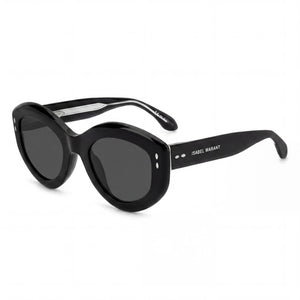 Isabel Marant Im 0105/g/s Black Round Sunglasses for Women, Black lens