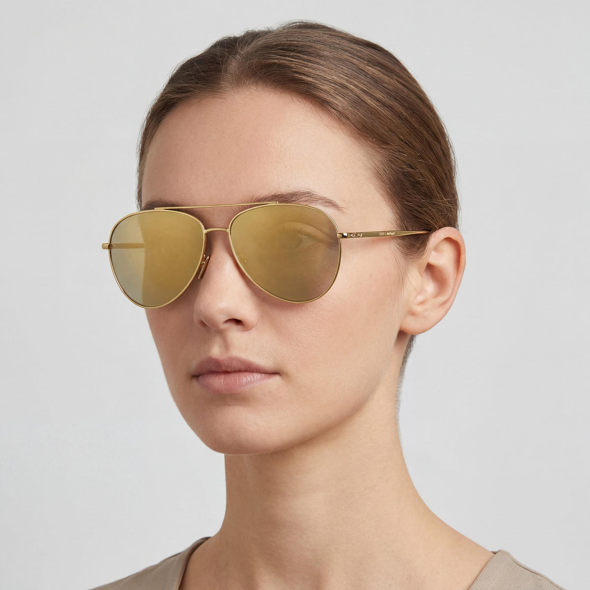 Isabel Marant Im0011s Yellow Pilot Sunglasses for Women, 60mm, Photo 4