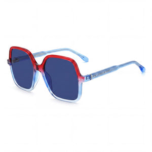 Isabel Marant Im0077gs Blue Square Sunglasses for Women, Red Shaded Blue lens