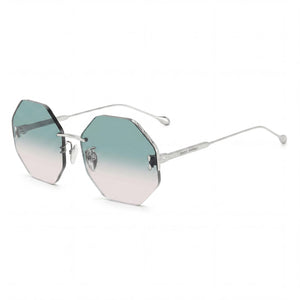 Isabel Marant Im0080s Green Round Sunglasses for Women, Green-Pink Gradient lens