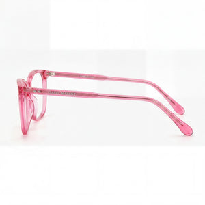 Isabel Marant In 0025 Rectangle Eyeglasses Unisex — side view, Pink Acetate temples