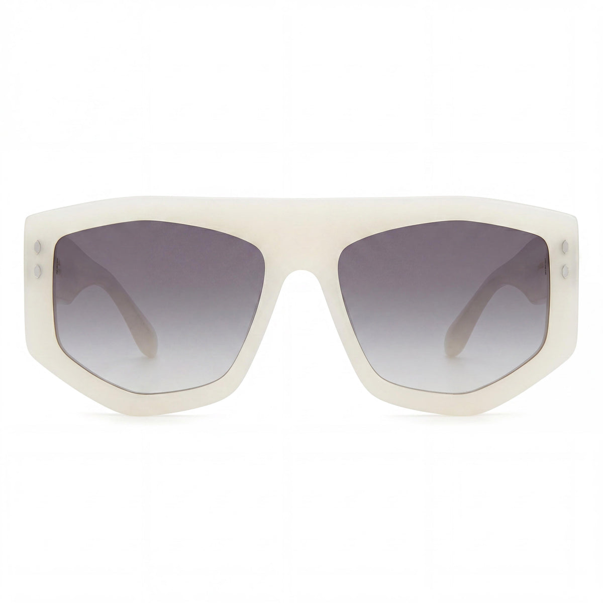 Gafas de sol geométricas para mujer Isabel Marant, color blanco perla y gris, 56 mm, Photo 2