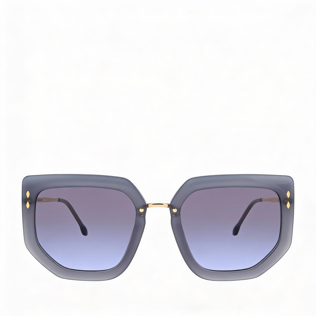 Isabel Marant Gafas de Sol Cuadradas Windsor Grises y Doradas para Mujer, 55 mm, Photo 2