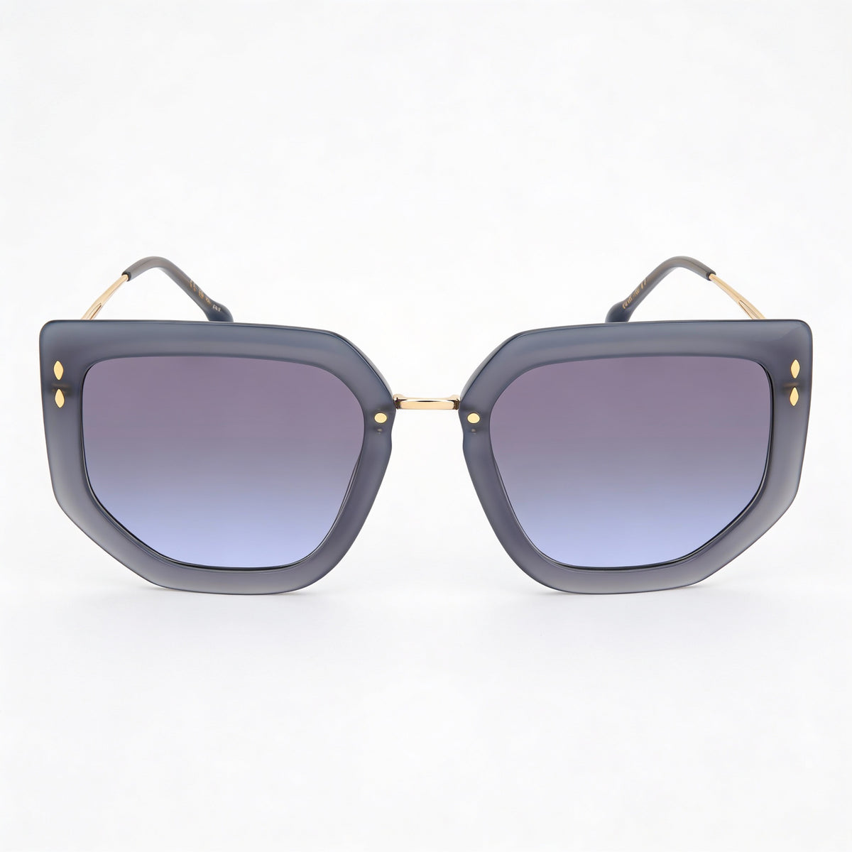 Isabel Marant Gafas de Sol Cuadradas Windsor Grises y Doradas para Mujer, 55 mm, Photo 3