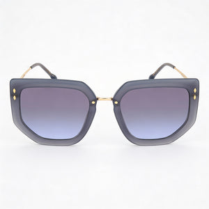 Isabel Marant Windsor Square Sunglasses Women — side view, Non-Polarized Grey Gold lens