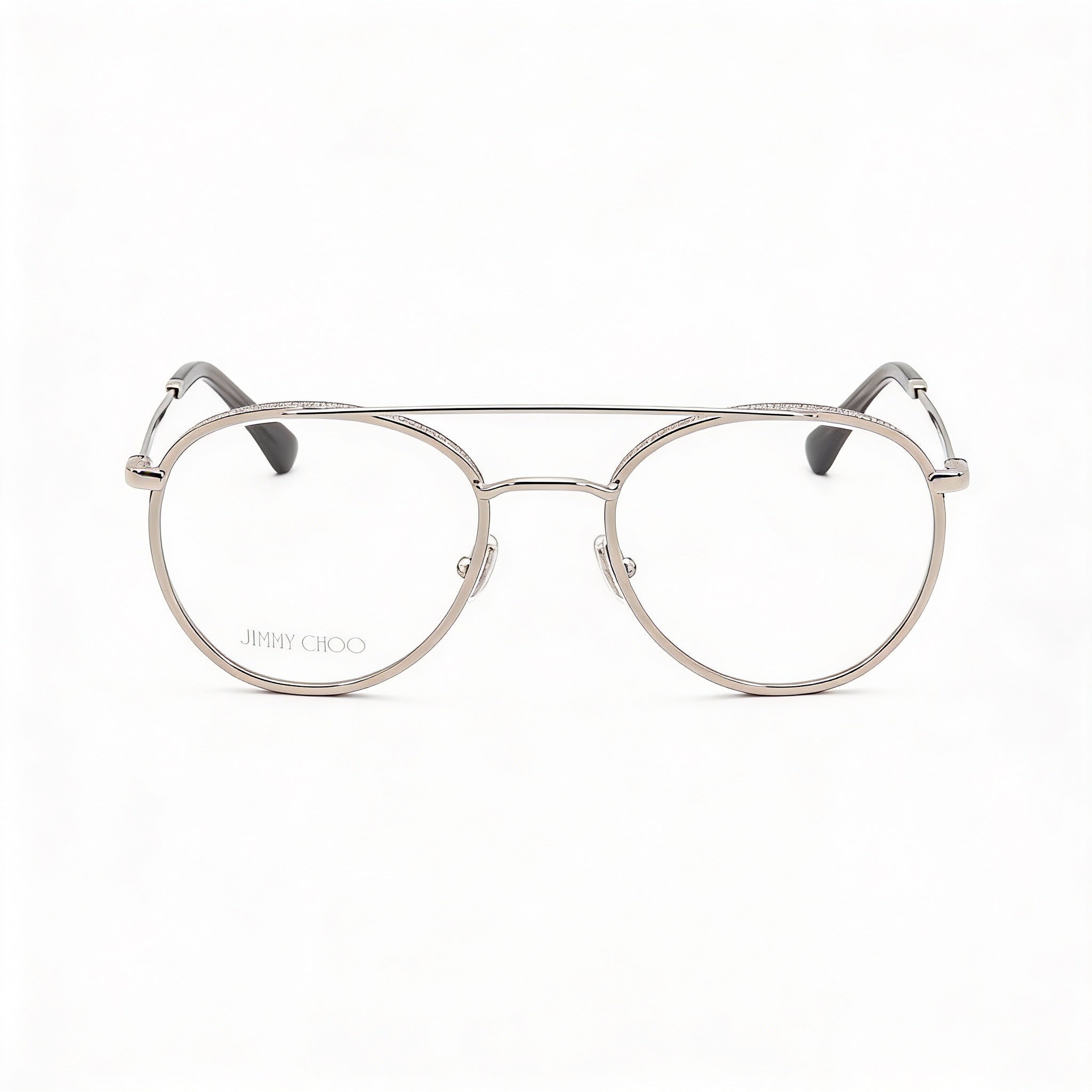 Jimmy Choo 230 Silver Round Eyeglasses Unisex, Stainless Steel, Photo 2