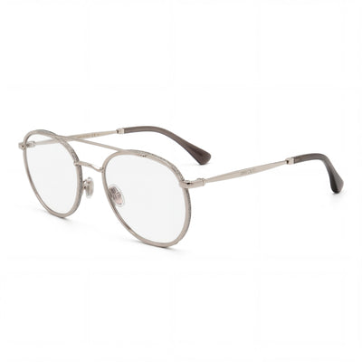Jimmy Choo 230 Silver Round Eyeglasses Unisex, Stainless Steel frame