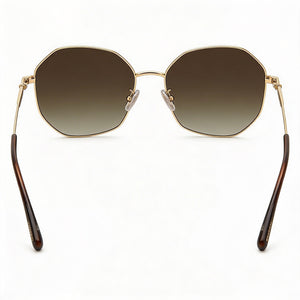 Jimmy Choo Astra/F/SK Round Sunglasses Women — side view, Non-Polarized Rose Gold lens
