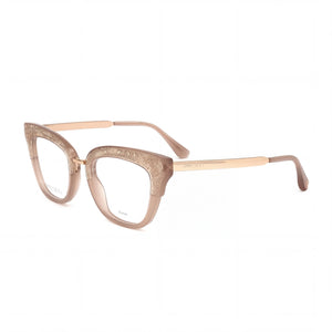 Jimmy Choo Beige Cat Eye Eyeglasses for Women, Plastic frame