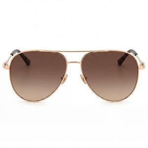 Jimmy Choo Classic Aviator Sunglasses for Women — front view, Stainless Steel frame