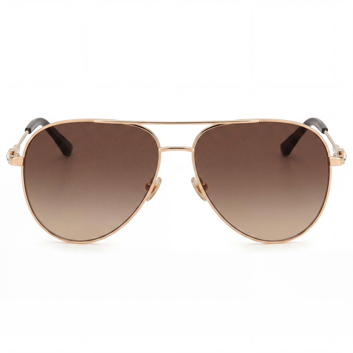 Gafas de sol aviador Jimmy Choo Classic Gold Copper para mujer, 60 mm, Photo 2