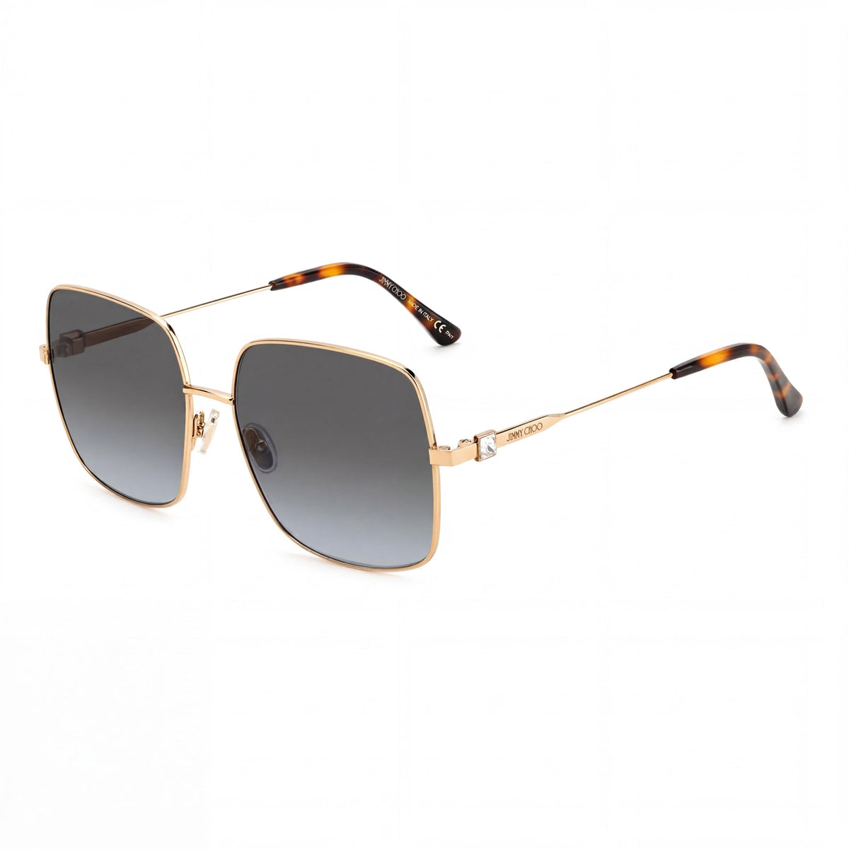 Jimmy Choo Rose Gold Rectangle Sunglasses for Women, 58mm, Photo 1
