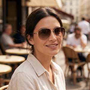 Jimmy Choo Classic Gold Sunglasses Women — lifestyle wear, coastal walks and seaside afternoons