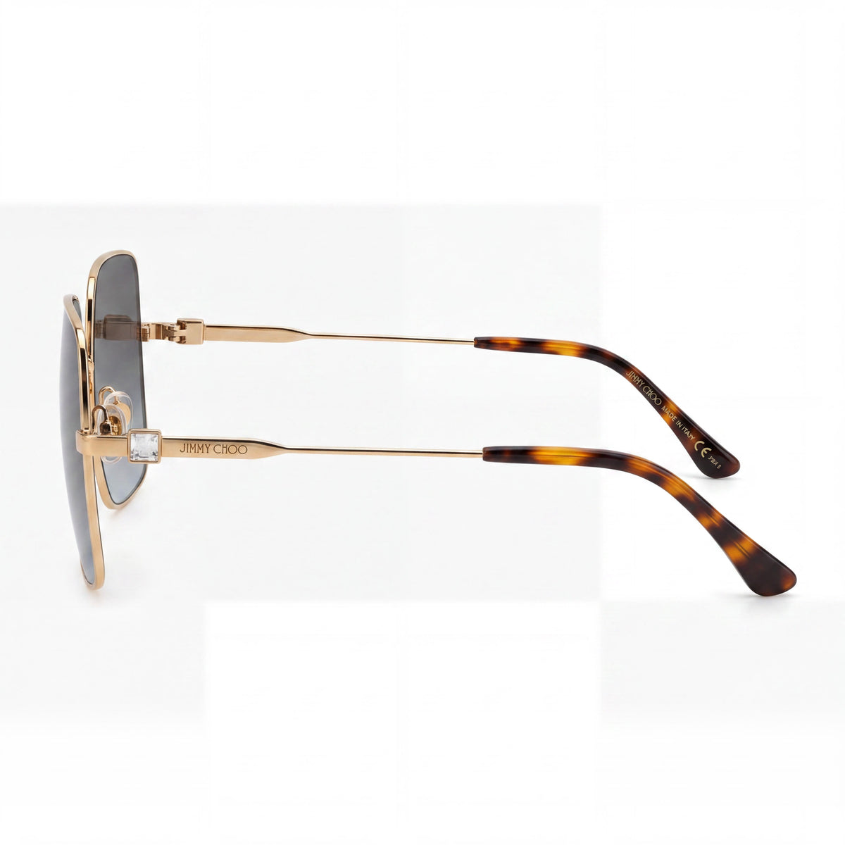 Jimmy Choo Rose Gold Rectangle Sunglasses for Women, 58mm, Photo 3