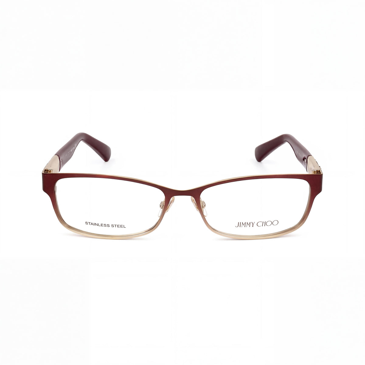 Gafas graduadas rectangulares para hombre Jimmy Choo Classic en rojo semimate, 54 mm, Photo 2