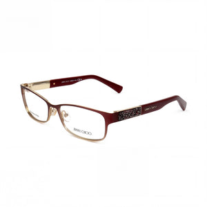 Jimmy Choo Classic Semi Matte Red Rectangle Eyeglasses for Men, Cellulose Acetate frame