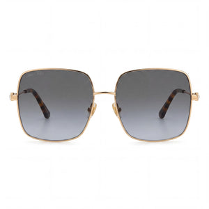 Jimmy Choo Classic Rectangle Sunglasses for Women — front view, Stainless Steel frame