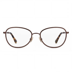 Jimmy Choo Eyewear Oval Eyeglasses for Women — front view, Metal