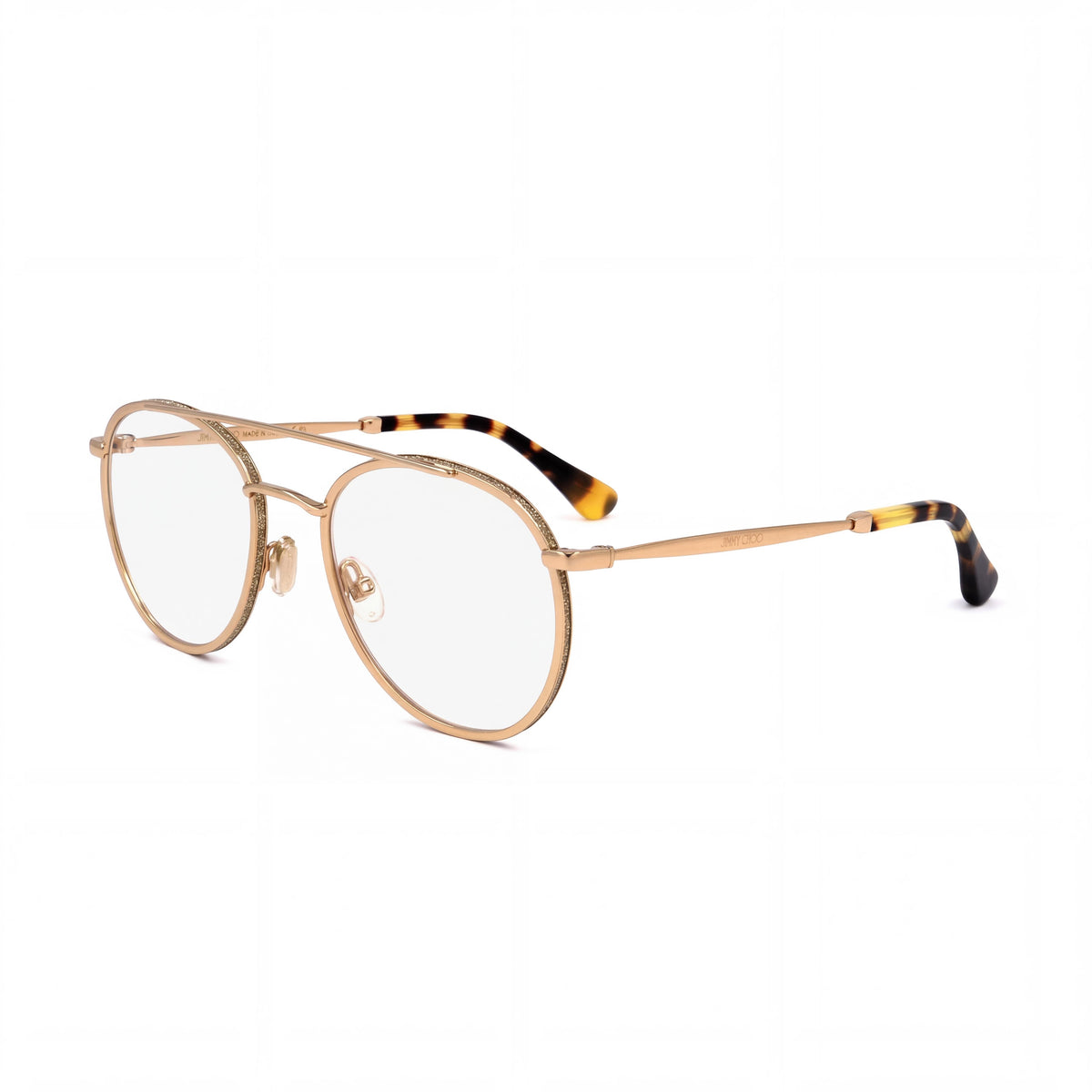 Jimmy Choo Gold Round Eyeglasses for Women, Stainless Steel 51mm, Photo 1