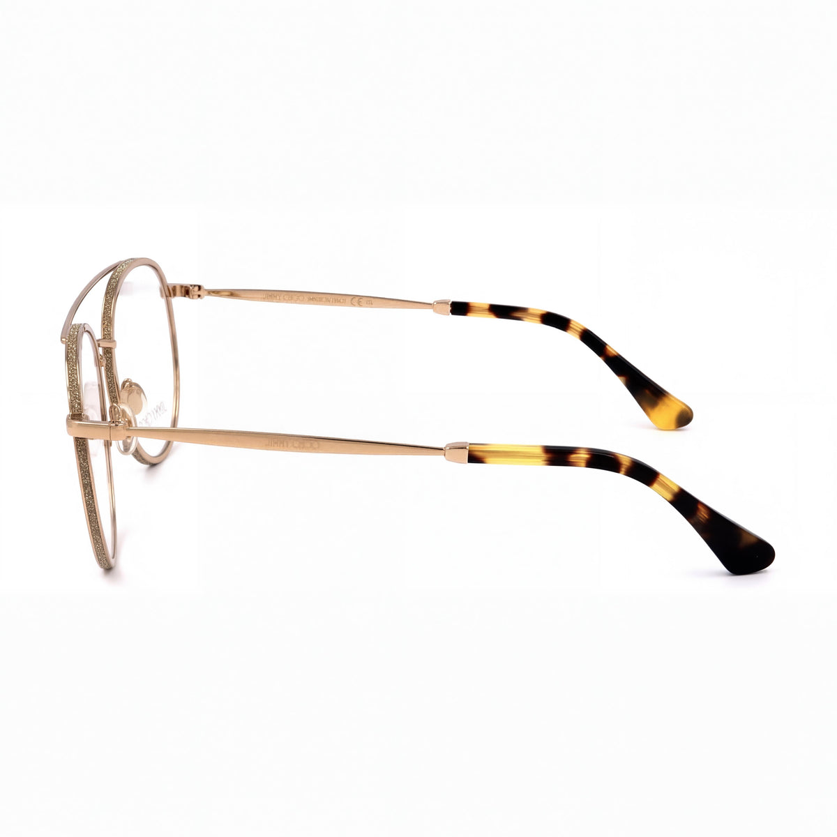 Jimmy Choo Gold Round Eyeglasses for Women, Stainless Steel 51mm, Photo 3