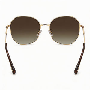 Jimmy Choo Round Sunglasses Women — side view, Non-Polarized Rose Gold lens