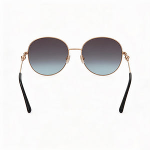 Jimmy Choo Lightweight Round Sunglasses Women — side view, Non-Polarized lens