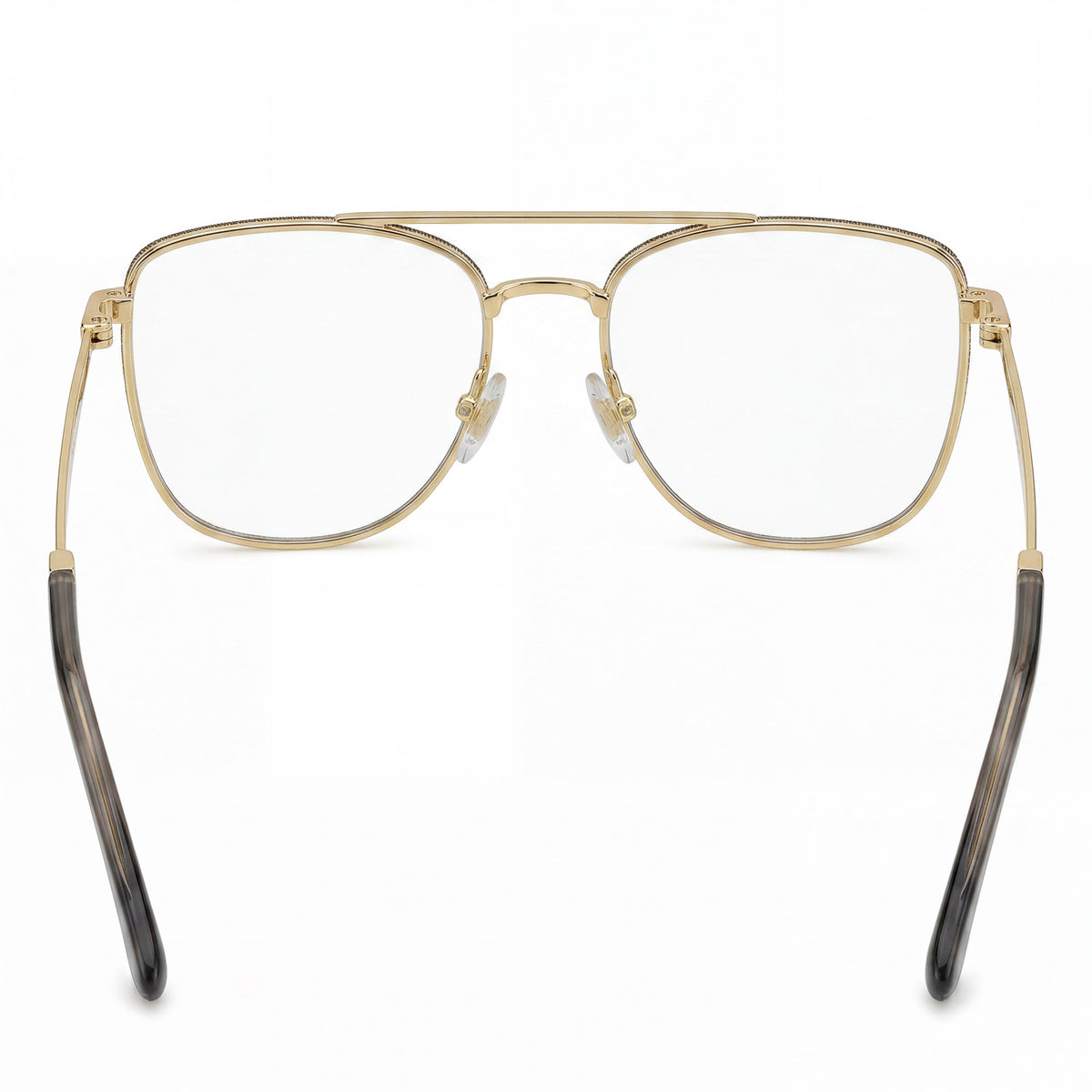 Gafas graduadas Jimmy Choo JC250 cuadradas con purpurina dorada para mujer, metal 53 mm, Photo 3