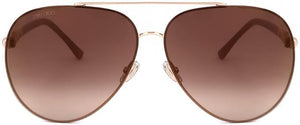 Jimmy Choo GRAY/S 0BKU JL Aviator Sunglasses for Women — front view, Metal (Stainless Steel) / Plastic (Acetate) frame