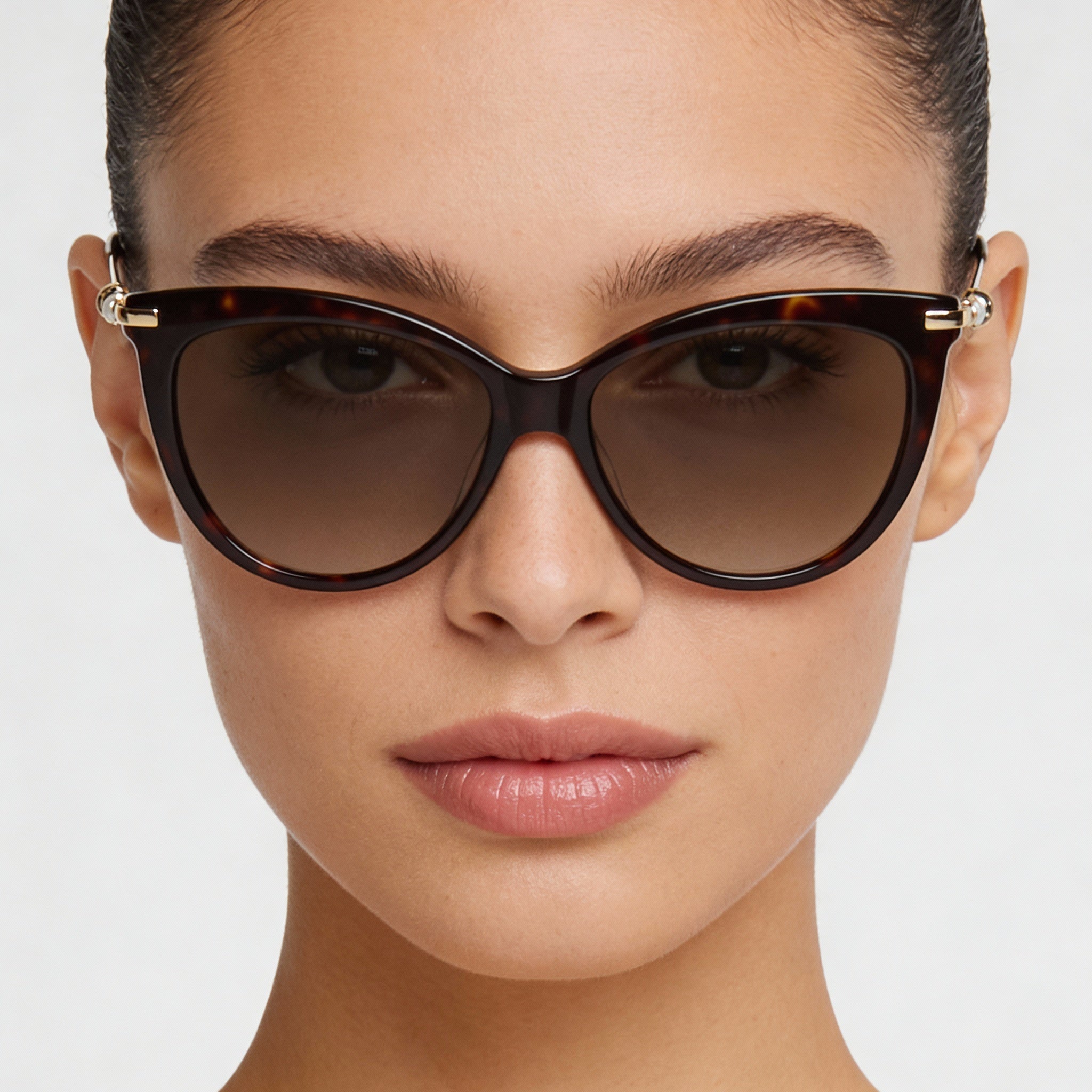 Jimmy Choo Havana Brown Cat Eye Eyeglasses for Women, Acetate 56mm, Photo 4
