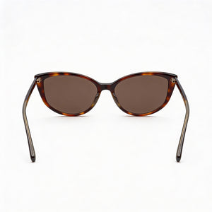 Jimmy Choo Cat Eye Sunglasses Women — side view, Non-Polarized Havana lens