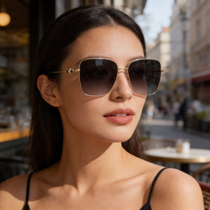 Jimmy Choo Hester/S Black Gold Sunglasses Women — lifestyle wear, garden parties and weekend brunches