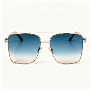 Jimmy Choo Hester/S Square Sunglasses for Women — front view, Stainless Steel frame