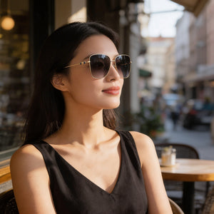 Jimmy Choo Hester/S Black Gold Sunglasses Women — lifestyle wear, outdoor commute and office breaks
