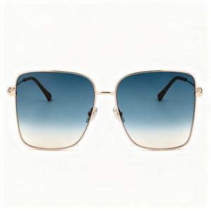 Jimmy Choo Hester/S Square Sunglasses Women — side view, Gradient Grey Gradient Gold lens