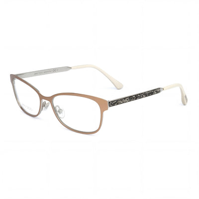 Jimmy Choo JC203 VZH Brown Rectangle Eyeglasses for Women, Stainless Steel frame