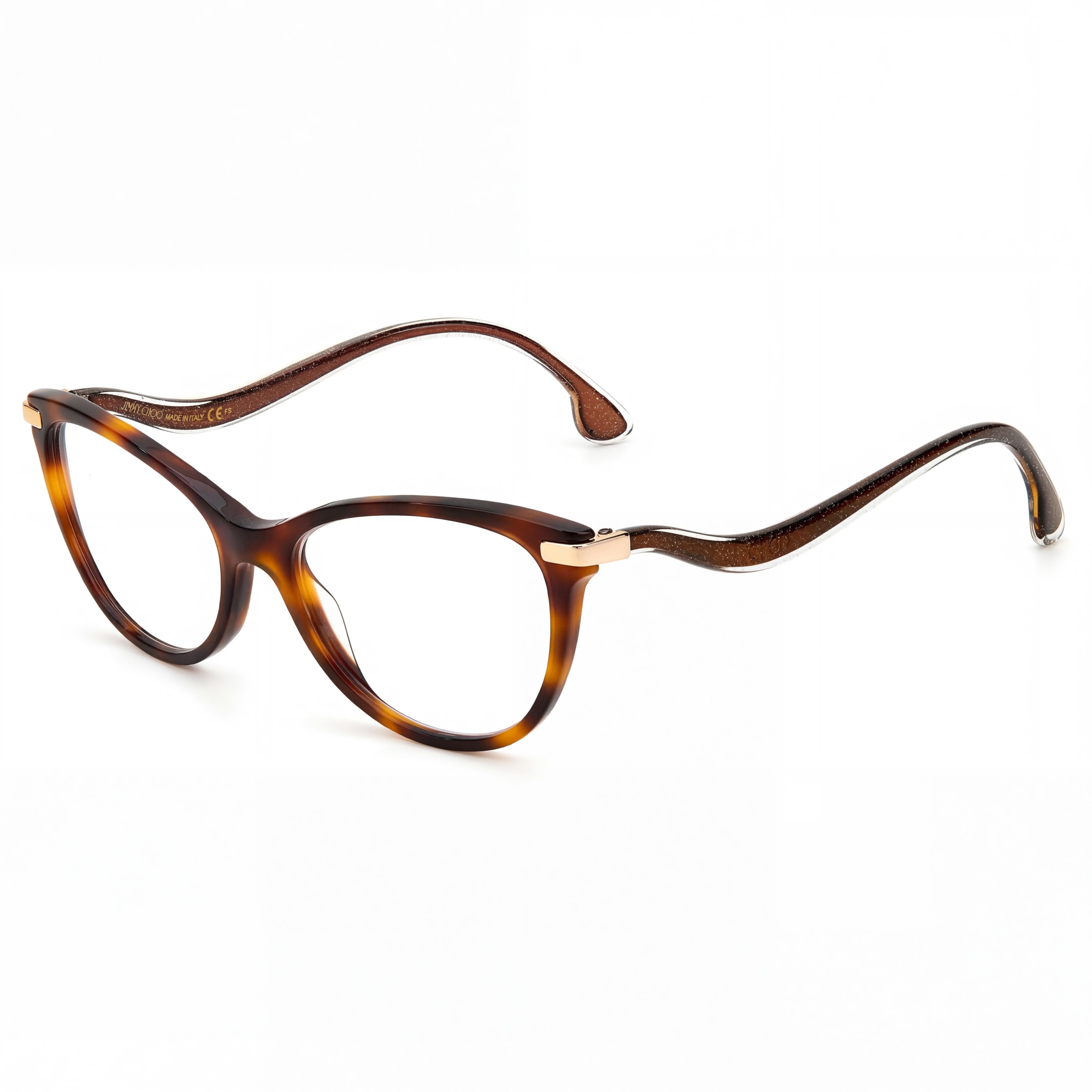 Jimmy Choo JC258 086 54 Havana Cat Eye Eyeglasses for Women, 54mm, Photo 1