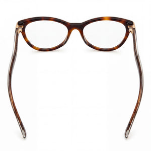 Jimmy Choo JC258 086 54 Cat Eye Eyeglasses Women — side view, Havana Acetate temples