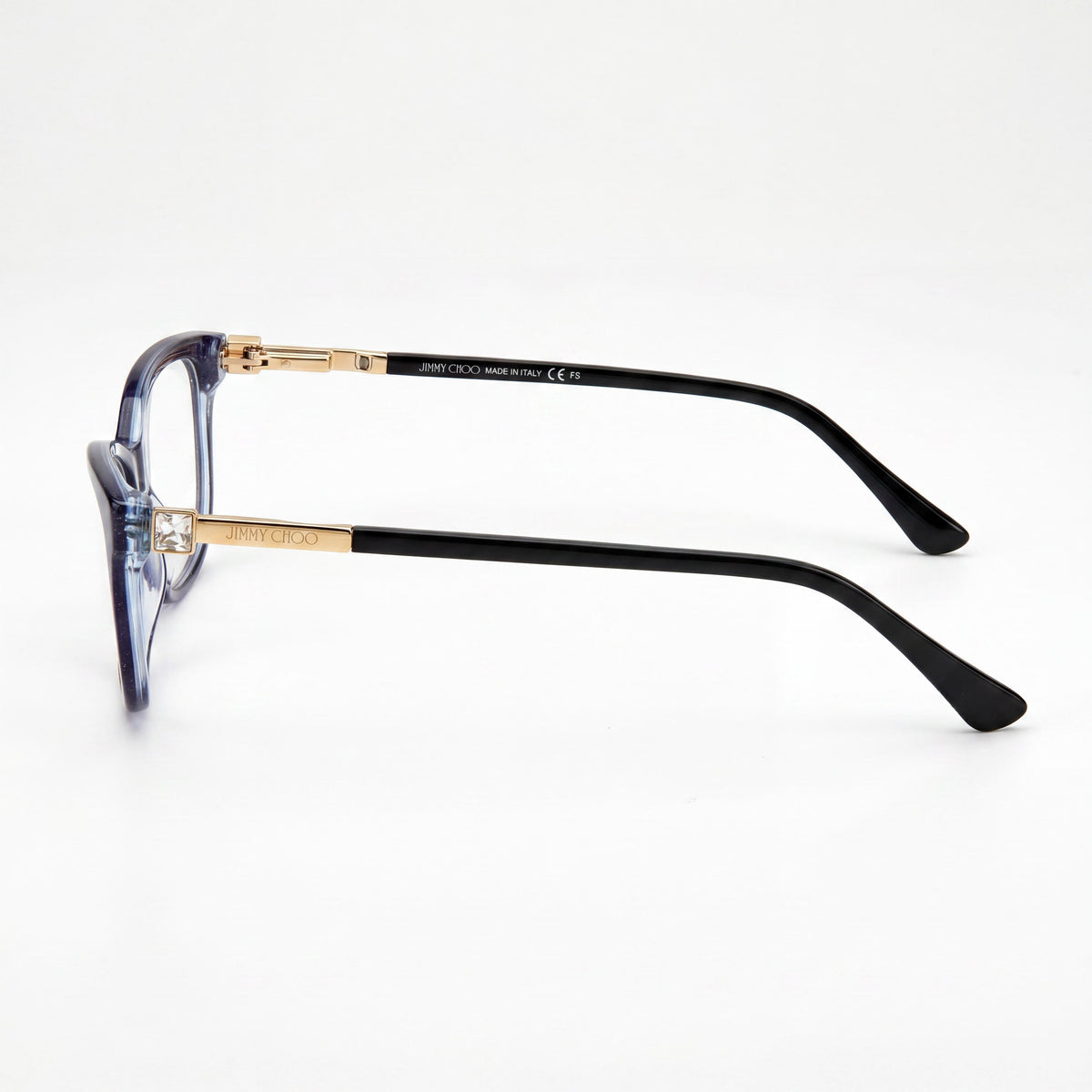 Jimmy Choo JC273 Blue Glitter Rectangle Eyeglasses for Women, 53mm, Photo 2