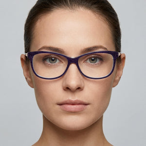 Jimmy Choo JC273 Rectangle Eyeglasses for Women — interior view, Polycarbonate demo lenses