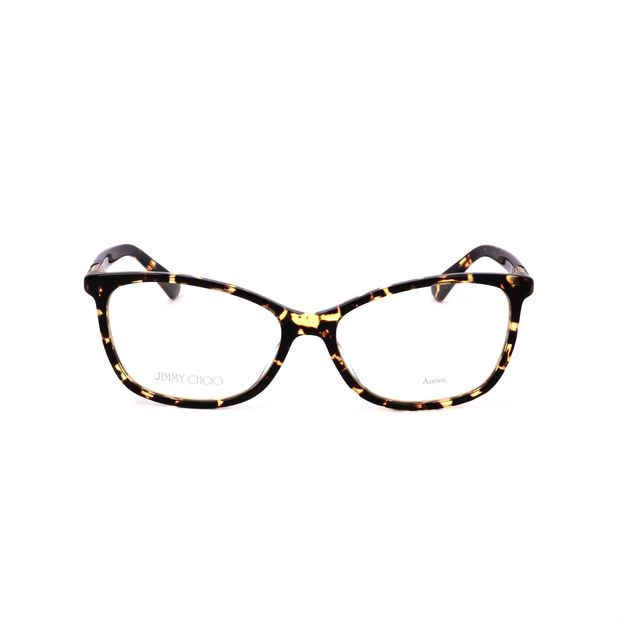 Jimmy Choo JC282/G Havana Rectangle Eyeglasses for Women, Acetate 55mm, Photo 2