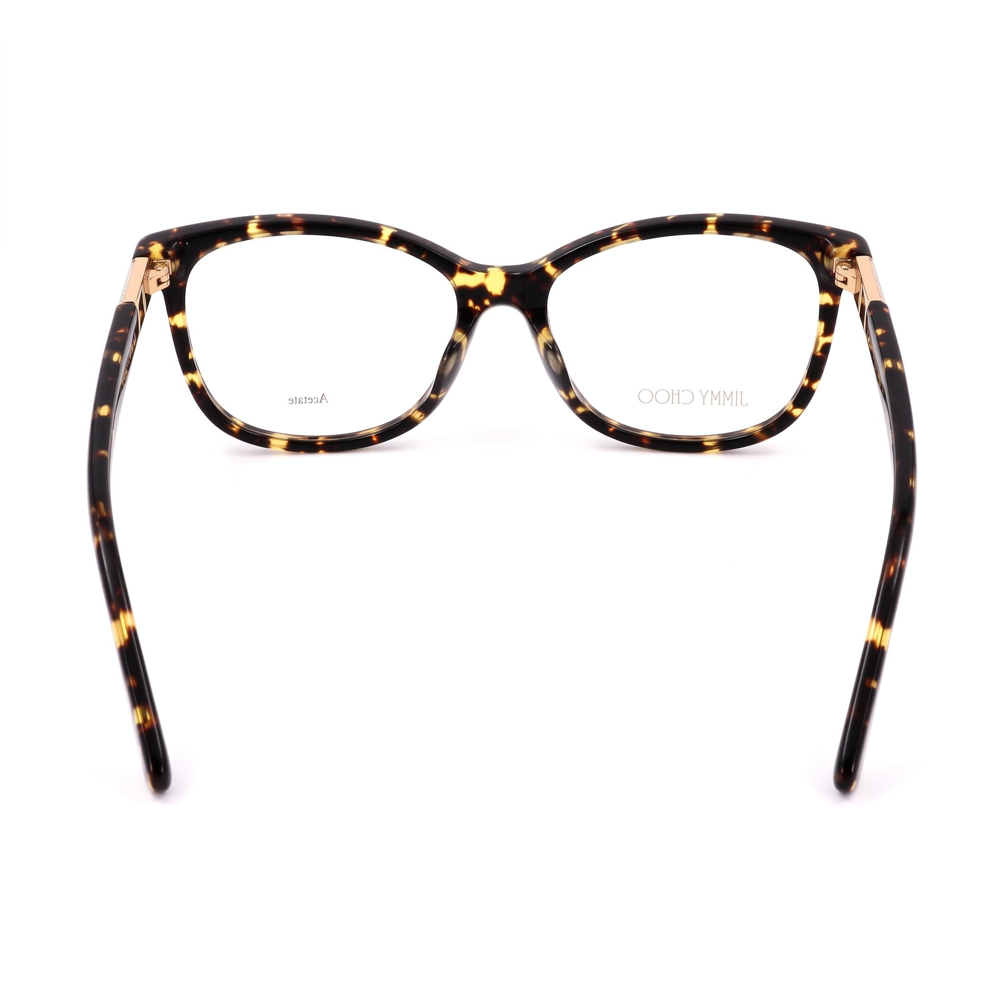 Jimmy Choo JC282/G Havana Rectangle Eyeglasses for Women, Acetate 55mm, Photo 3