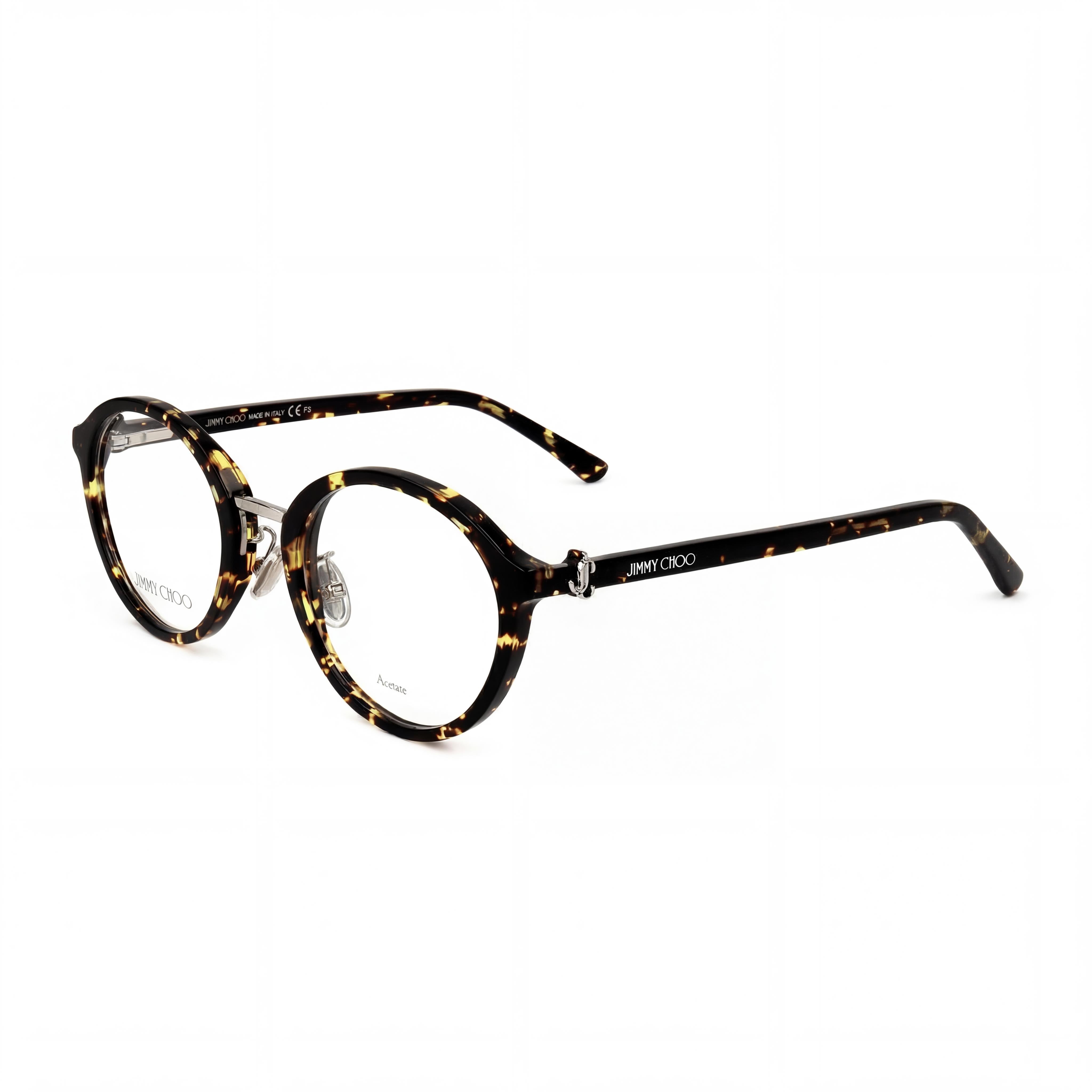 Jimmy Choo JC311 Havana Round Eyeglasses for Women, Acetate 49mm, Photo 1