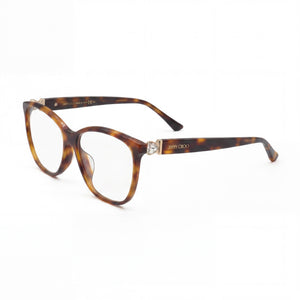 Jimmy Choo JC318/G Havana Square Eyeglasses for Women, Acetate frame
