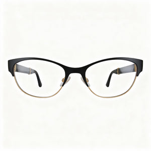 Jimmy Choo Jimmy Choo 180 Square Eyeglasses for Women — front view, Stainless Steel/Stainless Steel/Metal