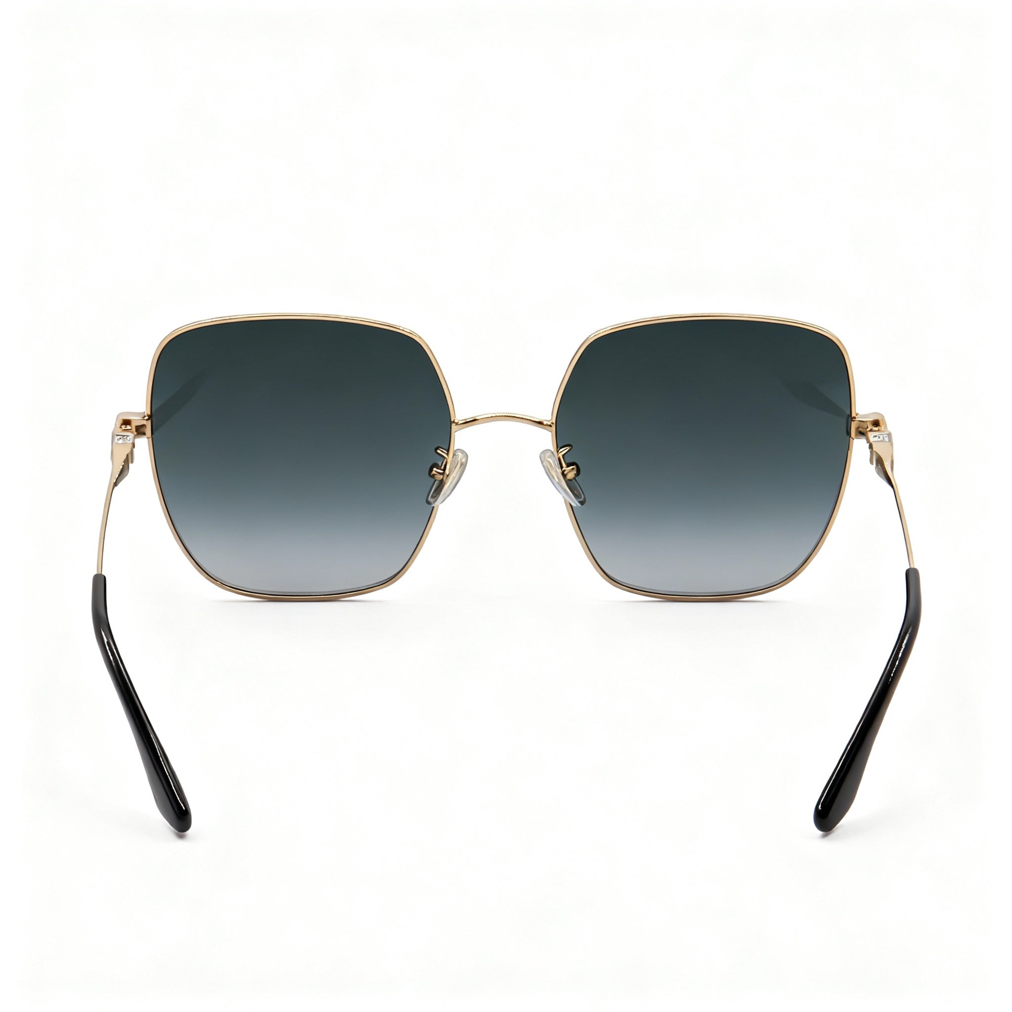 Jimmy Choo KORI/G/SK Gafas de sol cuadradas doradas y negras para mujer, 60 mm, Photo 2