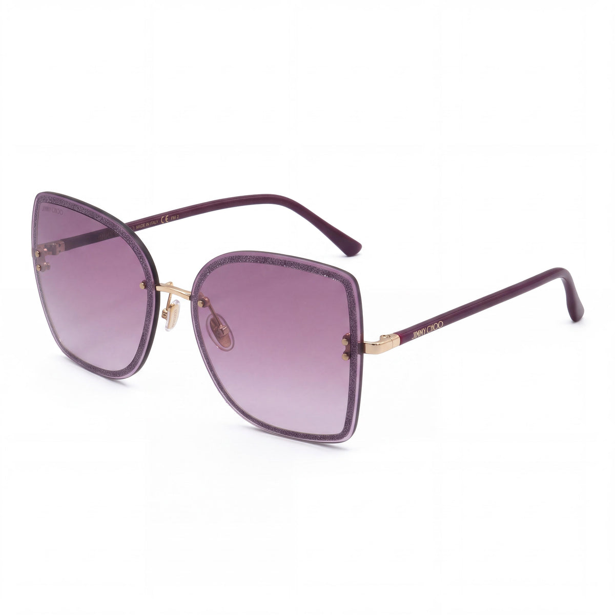 Jimmy Choo LETI/S Gold Plum Butterfly Sunglasses for Women, 62mm, Photo 1