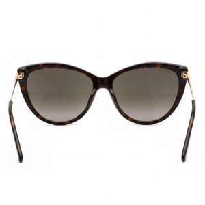 Jimmy Choo RYM/S Cat Eye Sunglasses Women — side view, Non-Polarized Havana lens