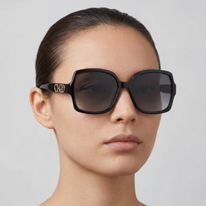 Jimmy Choo Sammi/G/S Black Sunglasses Unisex — lifestyle wear, driving and weekend outings
